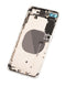 Tapa trasera para iPhone 8 Plus con componentes pequeños pre-instalados (Usada, Grado B, Plata)