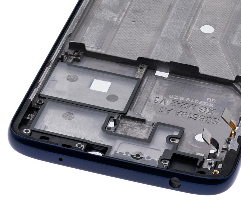 Carcasa media con marco de pantalla para Motorola Moto G7 Power (XT1955 / 2019) (Version US) (Azul Marino) (Set de 2 Piezas)