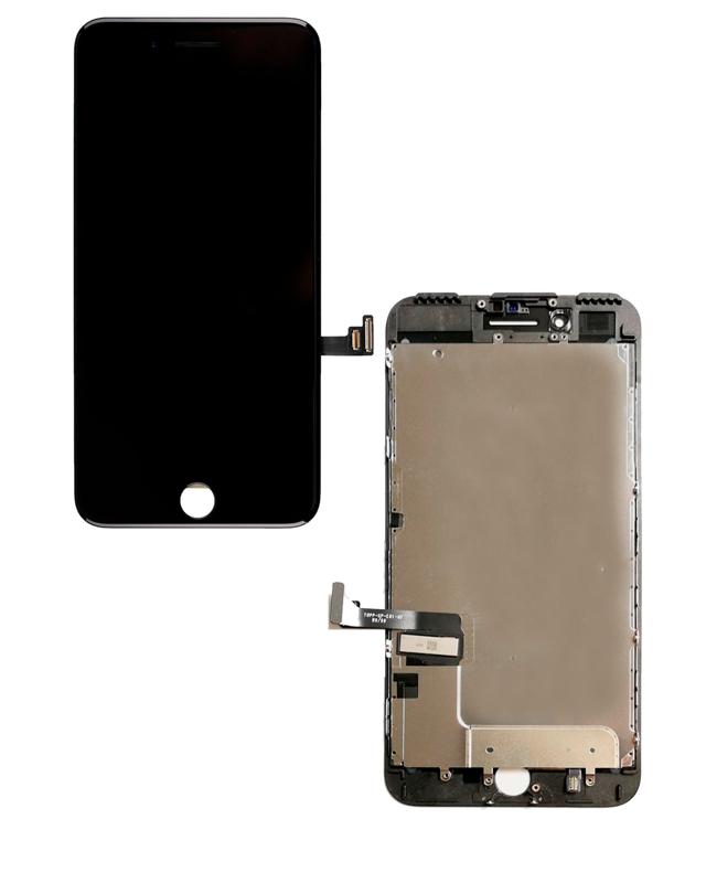 Pantalla LCD para iPhone 7 Plus con placa de acero (Negro)