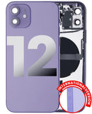 Tapa trasera con componentes pequeños preinstalados para iPhone 12 (Versión Internacional) (Usada, original, Grado A) (Morado)