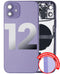Tapa trasera con componentes pequeños preinstalados para iPhone 12 (Versión Internacional) (Usada, original, Grado A) (Morado)
