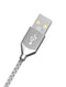 Cable USB tipo A a Lightning de 3 pies (AmpSentrix) (Infinity) (Plateado)