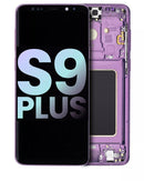 Pantalla OLED con marco para Samsung Galaxy S9 Plus original (Lila Purpura)