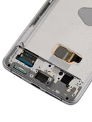Pantalla OLED con marco para Samsung Galaxy S21 Plus 5G (Usada original Grado B/C) (Plata Fantasma)