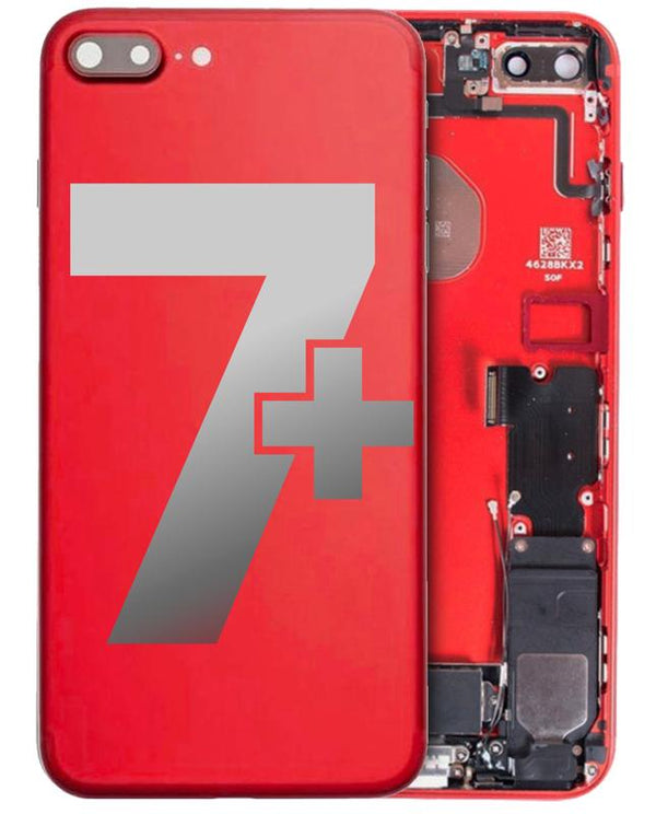 Tapa trasera con componentes pequeños pre-instalados para iPhone 7 Plus (Original Usado: Grado A) (Rojo)
