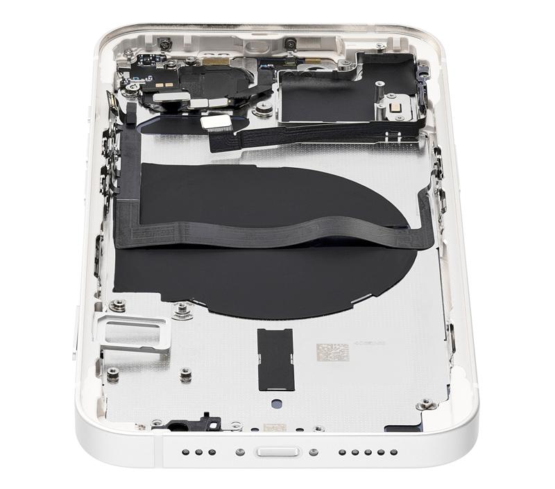 Tapa trasera para iPhone 13 con componentes pequenos pre-instalados (Version internacional) (Starlight)