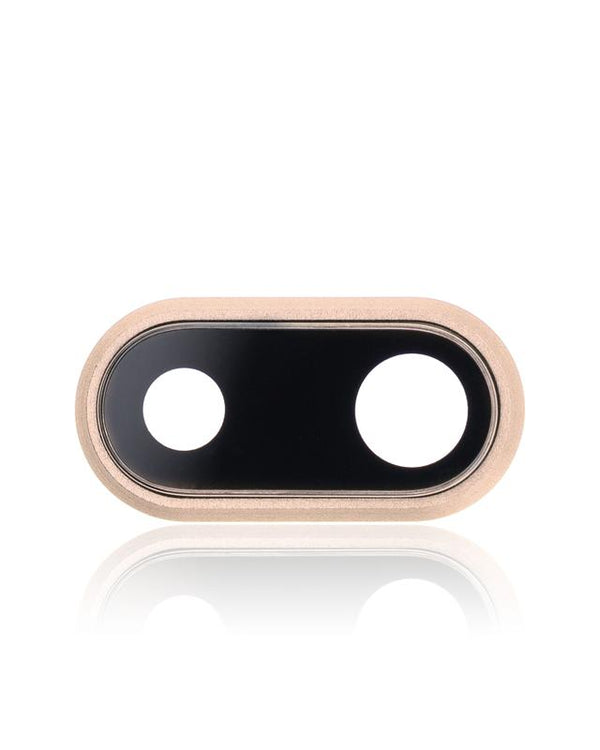 Lente de camara trasera con soporte y marco para iPhone 8 Plus (Oro) (Paquete de 10)
