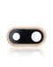 Lente de camara trasera con soporte y marco para iPhone 8 Plus (Oro) (Paquete de 10)