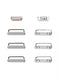 Botones Duros (Encendido / Volumen / Silencio) para iPhone 6 / 6 Plus (Plata)