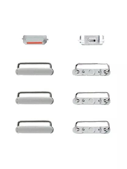 Botones Duros (Encendido / Volumen / Silencio) para iPhone 6 / 6 Plus (Plata)
