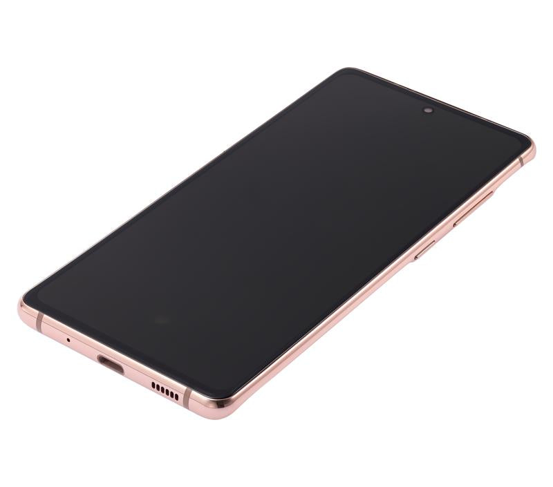 Pantalla OLED con marco para Samsung Galaxy S20 FE 4G / 5G (Naranja Cloud)