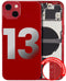 Tapa trasera para iPhone 13 con componentes pequenos pre-instalados (version internacional, original usada, calificacion B) roja
