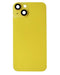 Tapa trasera con placa de acero, NFC inalambrico y iman MagSafe para iPhone 14 (Sin logo) (Amarillo)