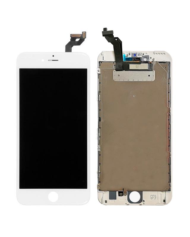 Pantalla LCD para iPhone 6S Plus con placa de metal (Blanco)