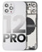 Tapa trasera para iPhone 12 Pro con componentes pequeños pre-instalados (Versión EE.UU.) (Original usada: Grado B) (Plata)