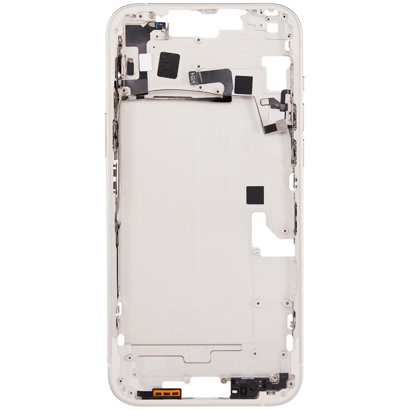 Carcasa media con botones de encendido y volumen para iPhone 14 Plus (Version US) (Starlight)