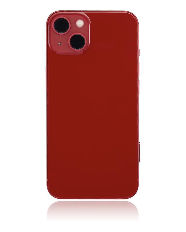 Tapa trasera con componentes pequenos pre-instalados para iPhone 13 (Version US) (Sin logo) (Rojo)