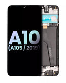 Pantalla LCD con marco para Samsung Galaxy A10 (A105 / 2019) Version Internacional Dual Sim (Original) (Negro)