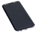 Pantalla OLED para Samsung Galaxy S8 con marco (Reacondicionada) (Gris / Violeta)