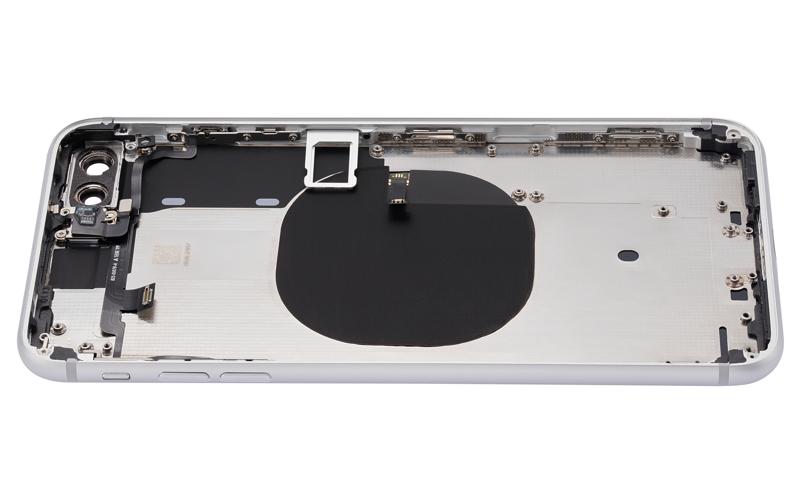 Tapa trasera con componentes pequenos pre-instalados para iPhone 8 Plus (Sin Logo) (Plata)