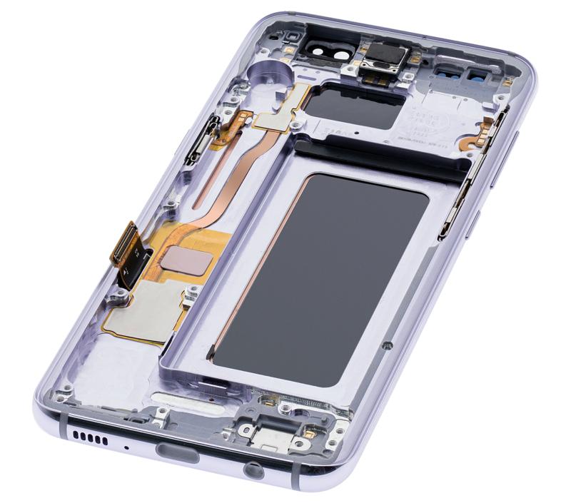 Pantalla OLED para Samsung Galaxy S8 con marco (Reacondicionada) (Gris / Violeta)