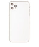 Tapa trasera para iPhone 11 Pro Max con componentes pequeños pre-instalados (Usada, Original, Grado B) (Plata)