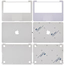Skin 4 en 1 (Superior, Inferior, Teclado, Reposamanos) para MacBook Pro 13" Retina (A1502 / 2015) (Plata)