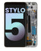 Pantalla LCD con marco para LG Stylo 5 original (Blanco Plateado)