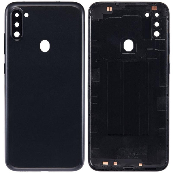 Tapa trasera con lente de camara para Samsung Galaxy A11 (A115 / 2020) version internacional negro