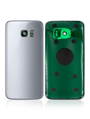 Tapa trasera con lente de camara para Samsung Galaxy S7 (Sin logo) (Plata)
