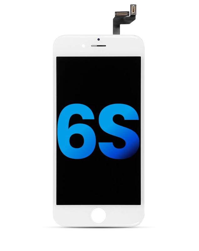 Pantalla LCD para iPhone 6S con placa de acero (Blanco)