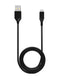 Cable Micro USB a USB Tipo A 3 ft (AmpSentrix) (Infinity) (Negro)