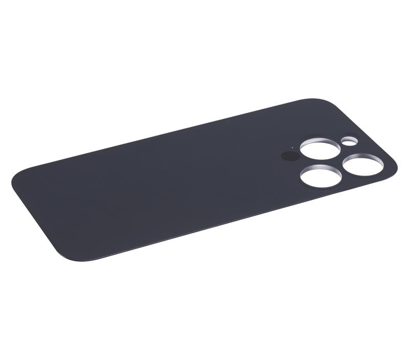 Tapa trasera para iPhone 14 Pro con adhesivo 3M (Agujero grande para camara, Sin logo) - Negro Espacial