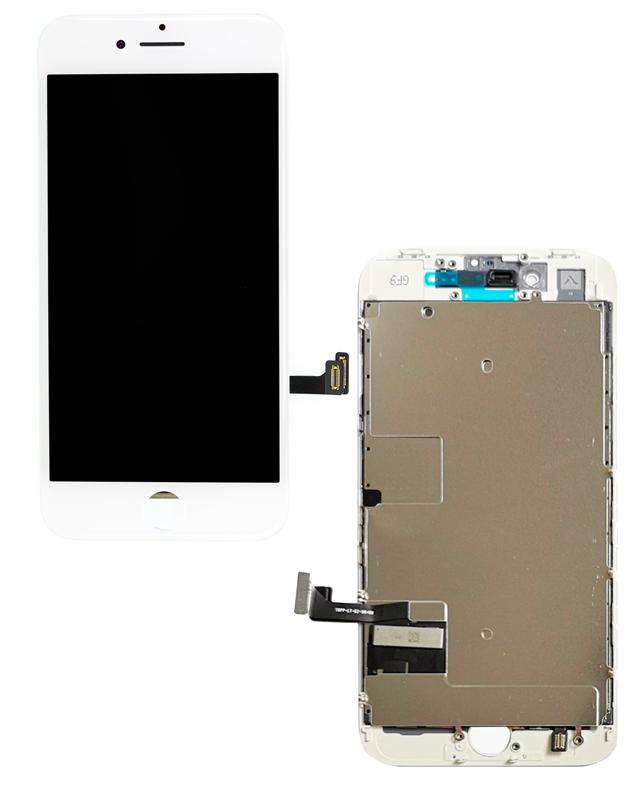 Pantalla LCD para iPhone 8 / SE (2020 / 2022) con placa de metal (Blanco)