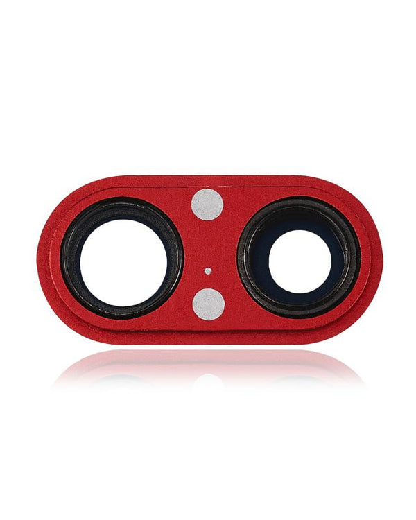 Lente de camara trasera para iPhone 8 Plus con marco y bisel (Rojo) (Paquete de 10)