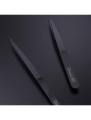 Pinzas de acero inoxidable no magneticas hechas a mano iNeeZy (Qianli) (Negras - Anchas)