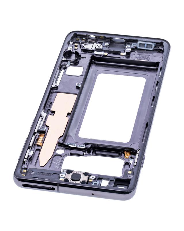 Carcasa intermedia para Samsung Galaxy S10 (con piezas pequeñas) (Negro Prisma)