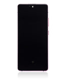 Pantalla OLED con marco para Samsung Galaxy A51 5G (A516 / 2020) Prism Cube Pink