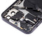 Tapa trasera para iPhone 12 con componentes pequeños pre-instalados (Versión EE.UU.) (Negro)