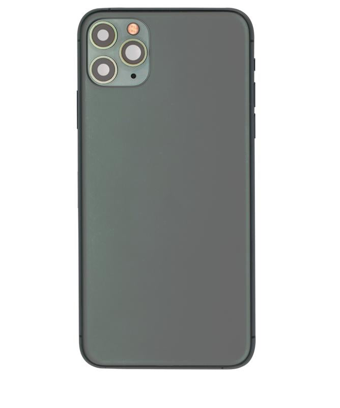Tapa trasera para iPhone 11 Pro Max con componentes pequeños pre-instalados (Verde Medianoche)