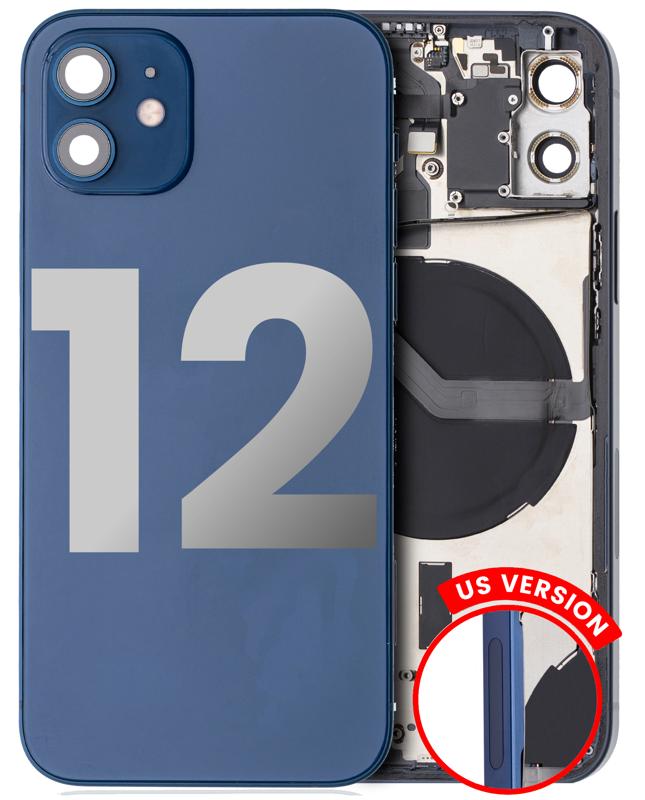 Tapa trasera con componentes para iPhone 12 (Version US) Azul