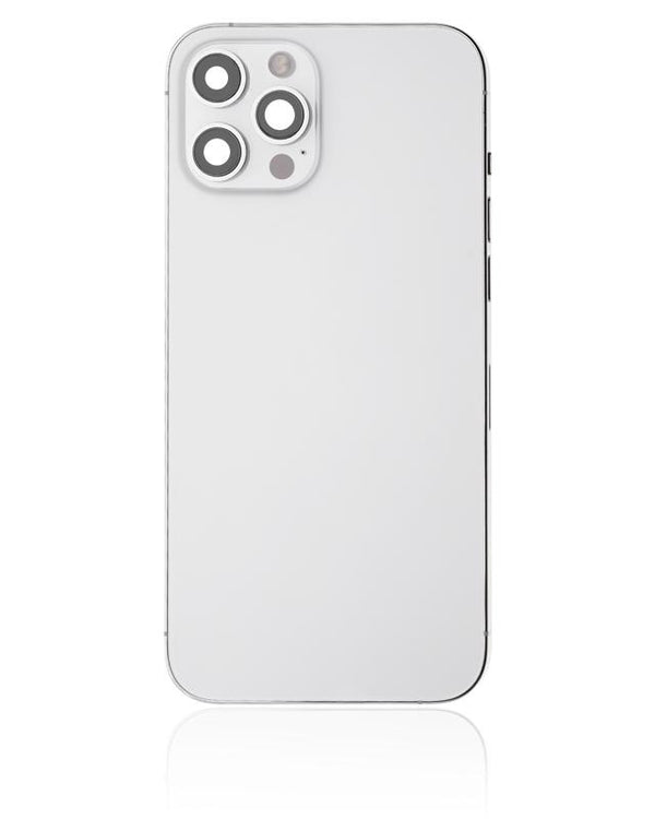 Tapa trasera para iPhone 12 Pro Max con componentes pequenos pre-instalados (Version US) (Plata)
