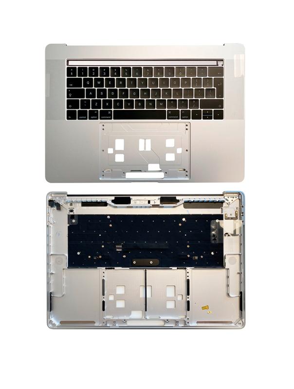 Carcasa superior con teclado para MacBook Pro 15" con Touch Bar (A1707 / Finales 2016 / Mediados 2017) Teclado UK (Usado original como nuevo) (Plata)