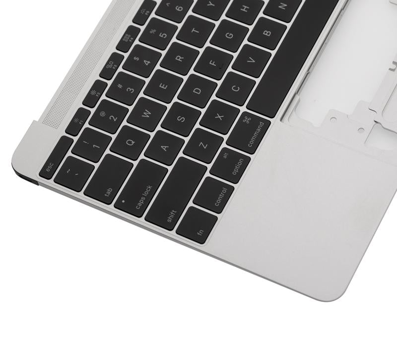Carcasa superior con teclado y microfono para MacBook Retina 12" (A1534 / Principios de 2016 / Mediados de 2017) (Ingles de EE.UU.) (Usada original: Calidad nueva) (Plata)