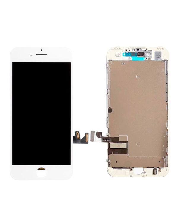 Pantalla LCD para iPhone 7 con placa de metal (Blanco) Calidad premium