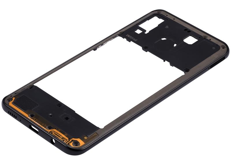 Carcasa intermedia para Samsung Galaxy A20 (A205 / 2019) (Version Internacional) (Negro)