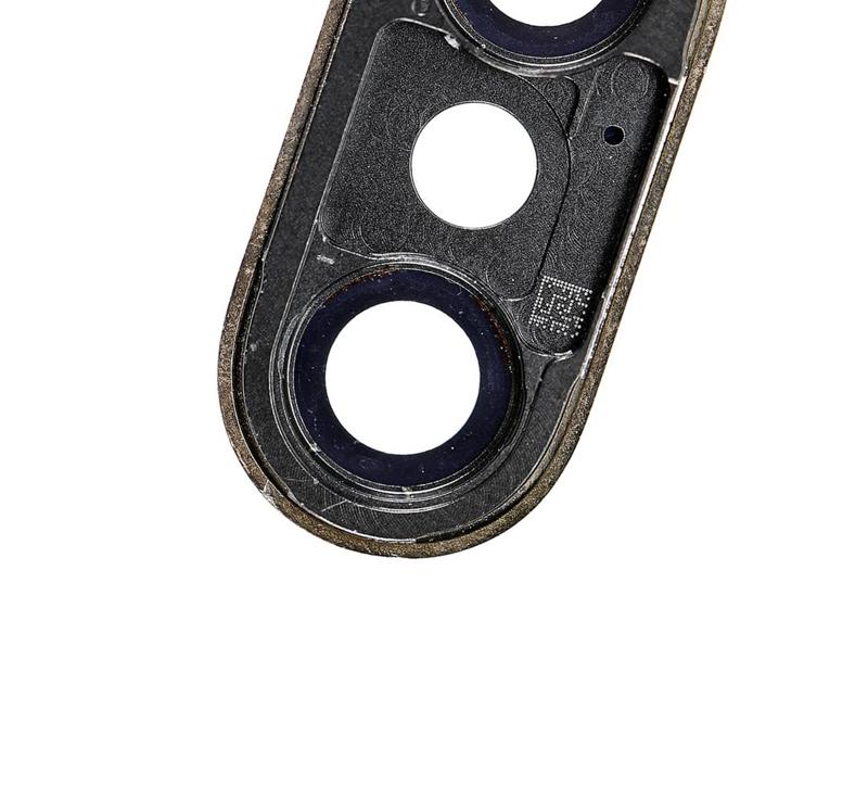 Lente de camara trasera con soporte y bisel para iPhone XS / XS Max (Dorado) (Zafiro real premium)