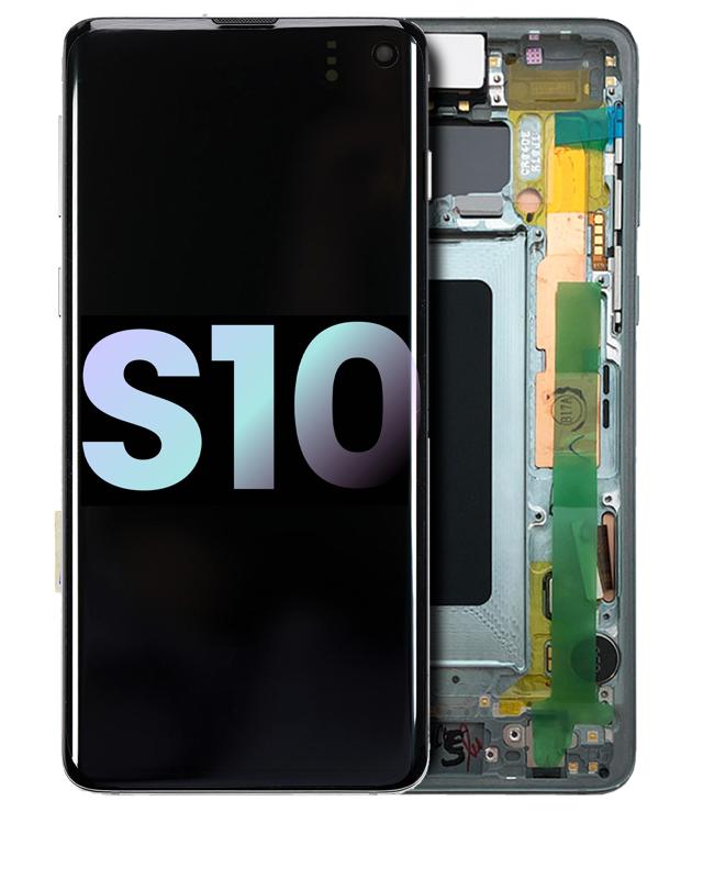 Pantalla OLED para Samsung Galaxy S10 con marco (Verde Prisma)