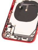 Tapa trasera con componentes pequenos pre-instalados para iPhone XR Rojo