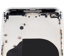 Tapa trasera para iPhone 8 con componentes pequenos pre-instalados (Plata)